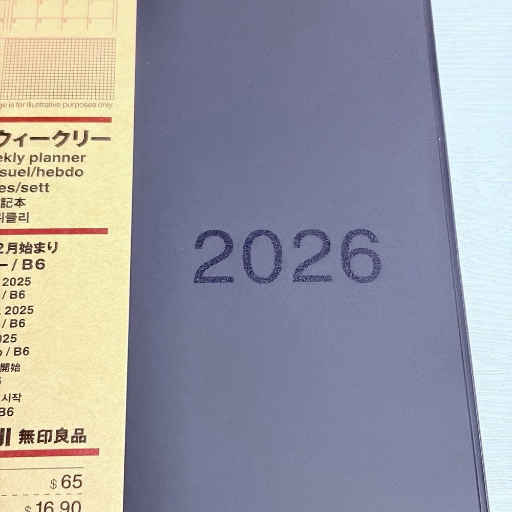New MUJI 2026 Planner Dark Gray B6 Monthly Weekly From December 2025 JAPAN